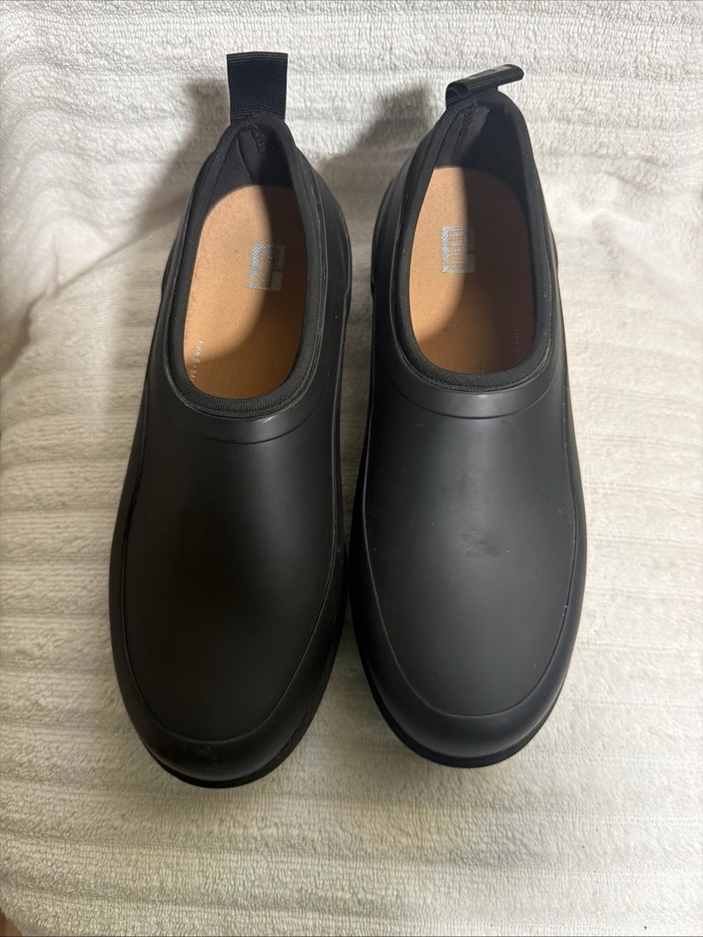 Fitflop Women Black Waterproof Slip-On Rain & Snow Shoes Size 8.5